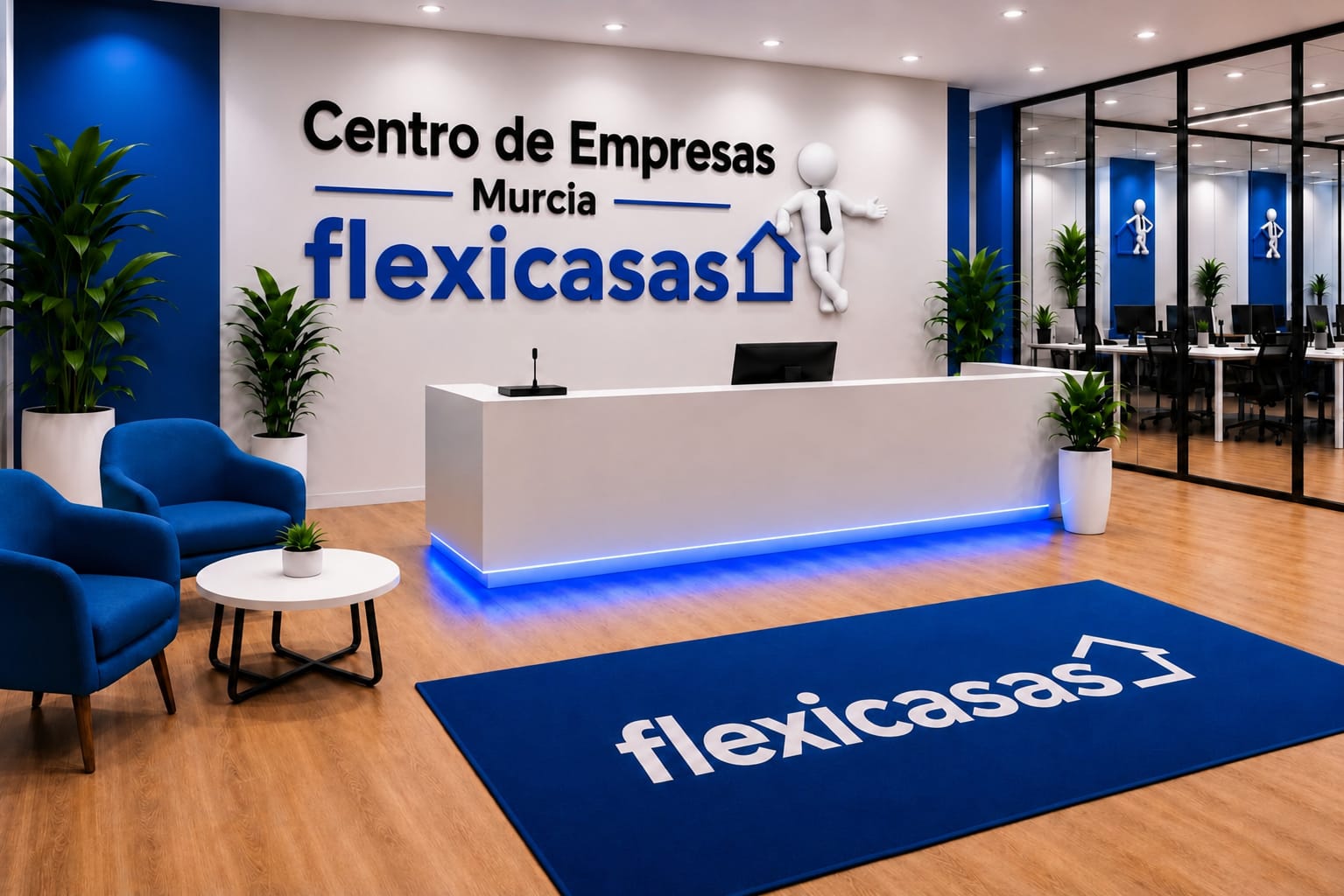 Recepción del Centro de Empresas Flexicasas en Murcia